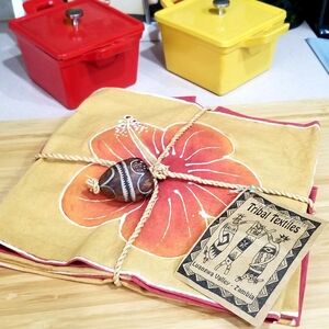 Tribal Textiles Luangwa Valley, Zambia Tabletop‎ Cloth Napkins 18"x18" 4ct